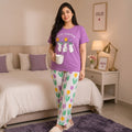 Lavender Rabit Trendy Cotton Jersey Pj Set