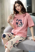 Love Pink Trendy Cotton Jersey Pj Set