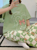 Green Boo Trendy Cotton Jersey Pj Set