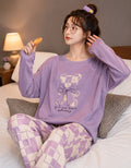 Lavender Bear Trendy Cotton Jersey Pj Set