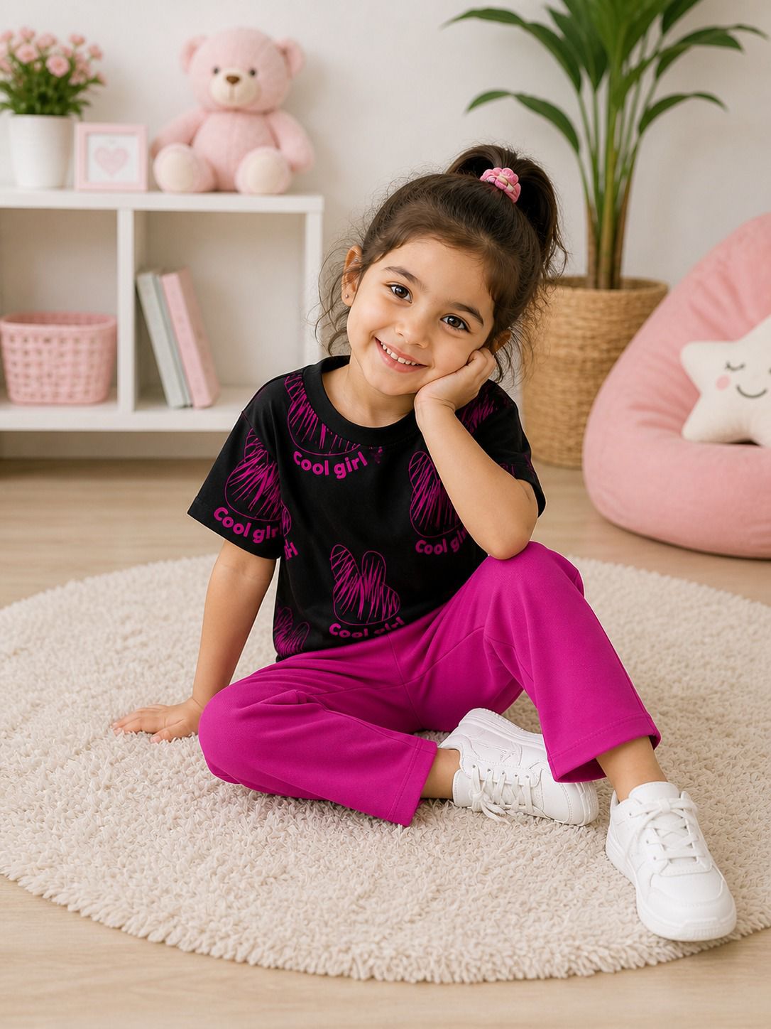 Black Aesthetic Kids Cozy Cotton Jersey PJ Set