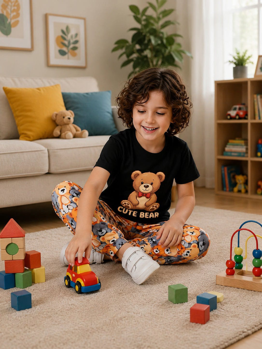 Black Bear Kids Cozy Cotton Jersey PJ Set