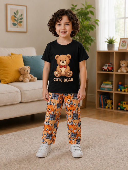 Black Bear Kids Cozy Cotton Jersey PJ Set
