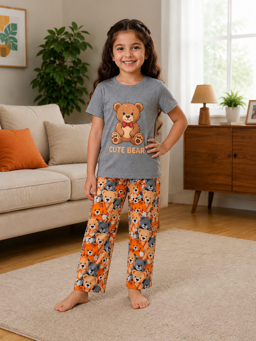 Grey Bear Kids Cozy Cotton Jersey PJ Set