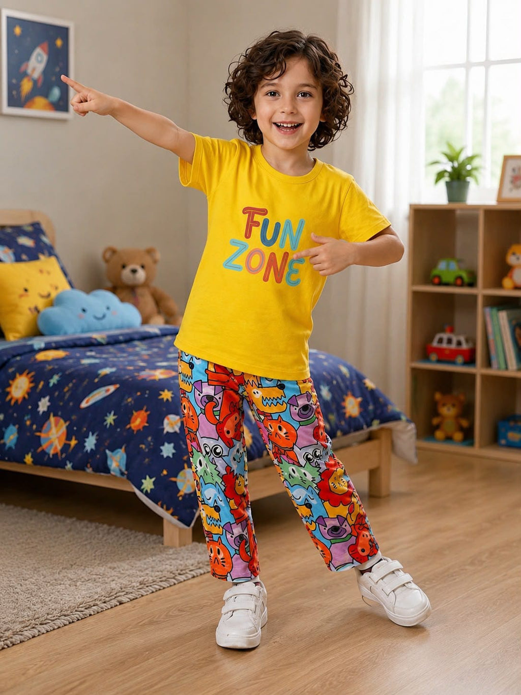 Yellow Kids Cozy Cotton Jersey PJ Set