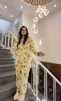 Skin Flowers Trendy Cotton Jersey Pj Set