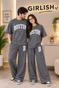 Grey Boston - Couple PJ Set