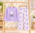 Purple Love To You Printed Kids Cozy Cotton Jersey Kids Wear