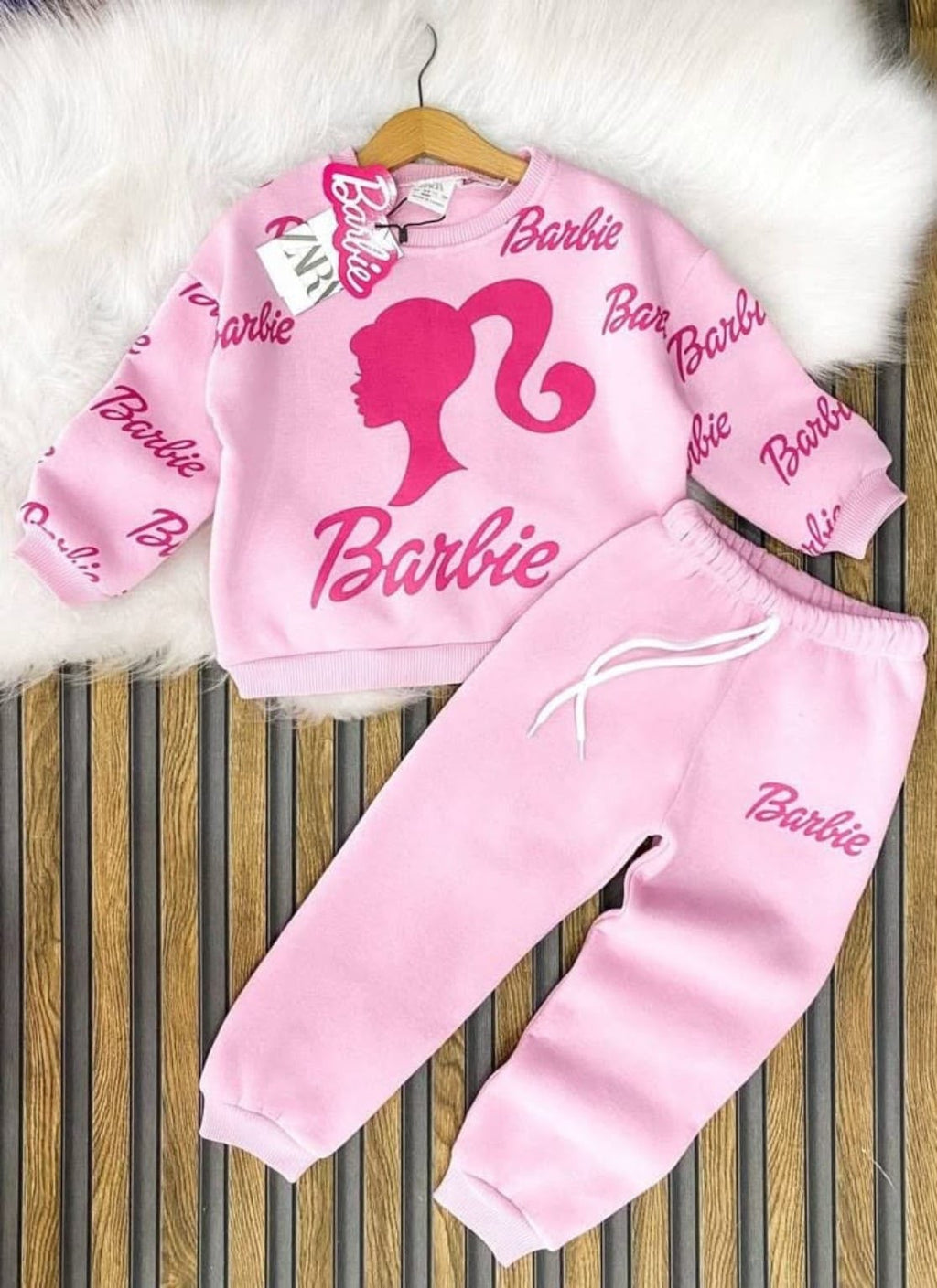 Barbie Printed Winter Track Suit For Kids