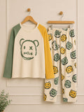 Skin Multi Smiley Trendy Cotton Jersey Pj Set