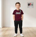 Maroon Drew Kids Cozy Cotton Jersey Kids Wear